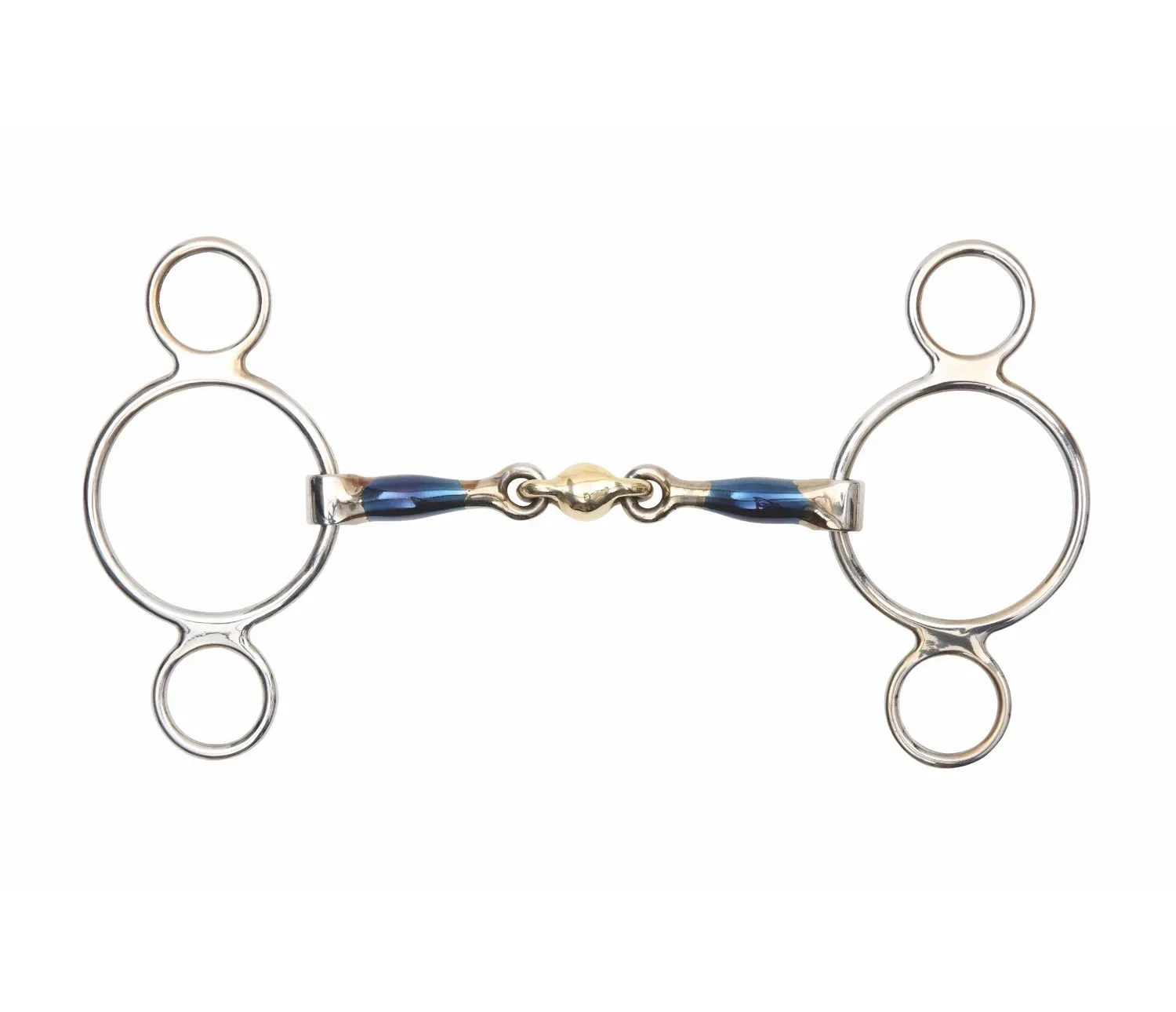 Shires Blue Sweet Iron Two Ring Gag With Lozenge Bit 3 Shires Blue Sweet Iron Two Ring Gag With Lozenge Bit