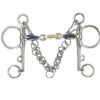 Shires Blue Sweet Iron Pelham With Brass Lozenge BIt 1 Shires Blue Sweet Iron Pelham With Brass Lozenge BIt -For the Horse Store 5312 5
