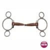 Metalab Leather Continental Gag Pinchless Snaffle Bit – 17mm -For the Horse Store BE013525