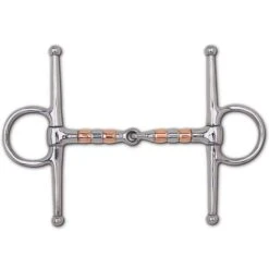 Copper And Stainless Steel Roller Snaffle Full Cheek