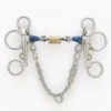Blue Steel Tom Thumb Pelham With Double Jointed Mouth And Loose Brass Roller Disks 1 Blue Steel Tom Thumb Pelham With Double Jointed Mouth And Loose Brass Roller Disks -For the Horse Store cnt24
