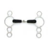 Stainless Steel Jointed Rubber Mouth 3-Ring Gag 2 Stainless Steel Jointed Rubber Mouth 3-Ring Gag -For the Horse Store cnt34