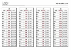 EGO7 Orion Field Boot -For the Horse Store ego7sizechart 2bfe8795 7aae 413e a34d e3f17984dfb6